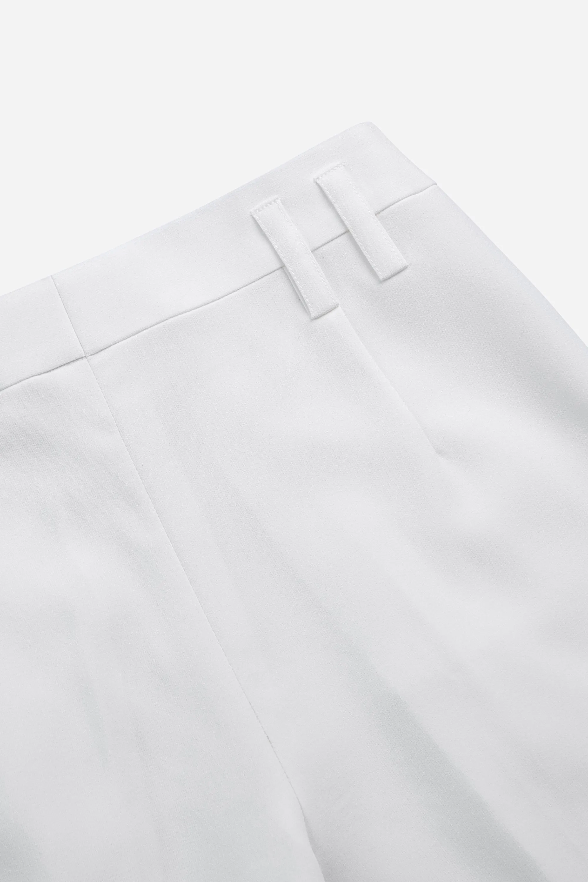 Rina Straight Wide Leg Twill Ankle Length Pants