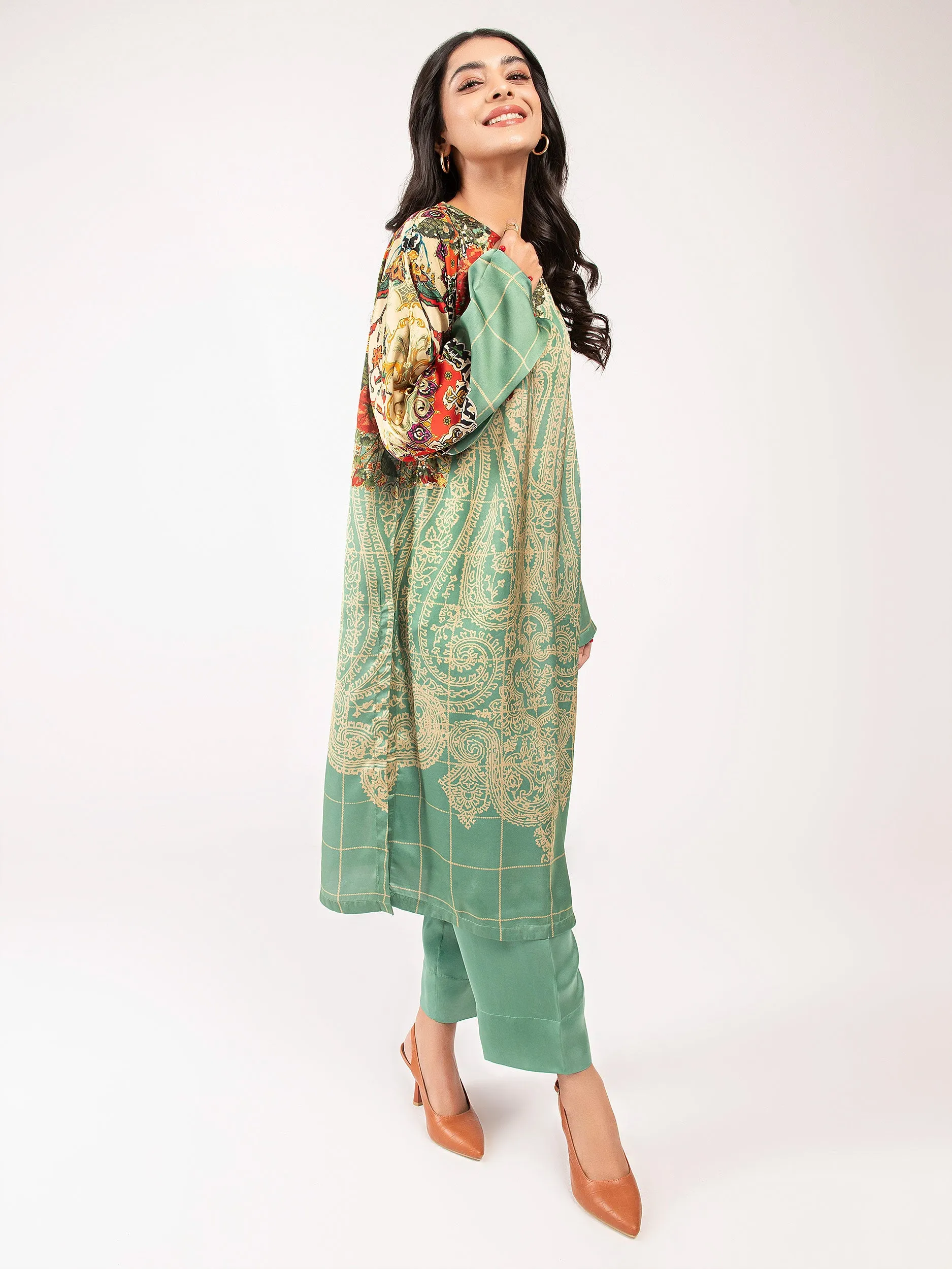 Silk Suit-Embellished (Pret)